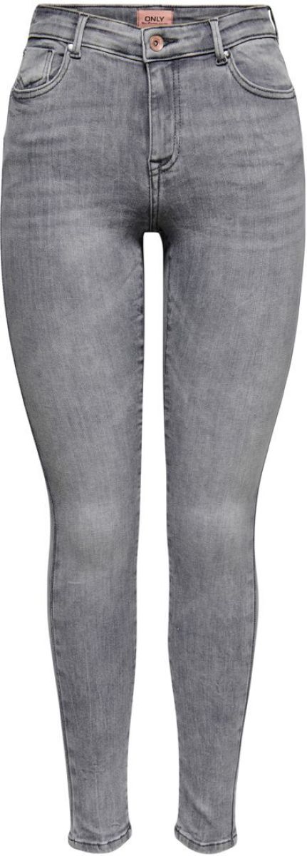 Only Onlpower Lif Mid Push Up Skinny Jeans Dames Grijs