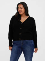 VERO MODA CURVE gebreid vest VMLEA zwart