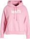Levi's Plus hoodie Graphic Stnrd met logo roze