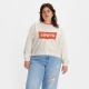 Levi's Plus sweater Vintage Raglan met logo wit