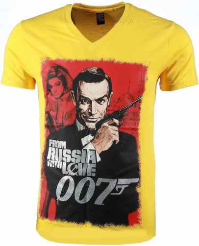 T-shirt Korte Mouw Local Fanatic  James Bond From Russia Print