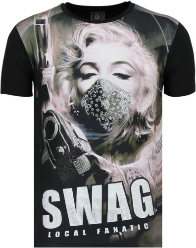 T-shirt Korte Mouw Local Fanatic  Marilyn Monroe SWAG