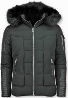 Parka Jas Enos  Korte Winterjas Faux Fur Bontkraag