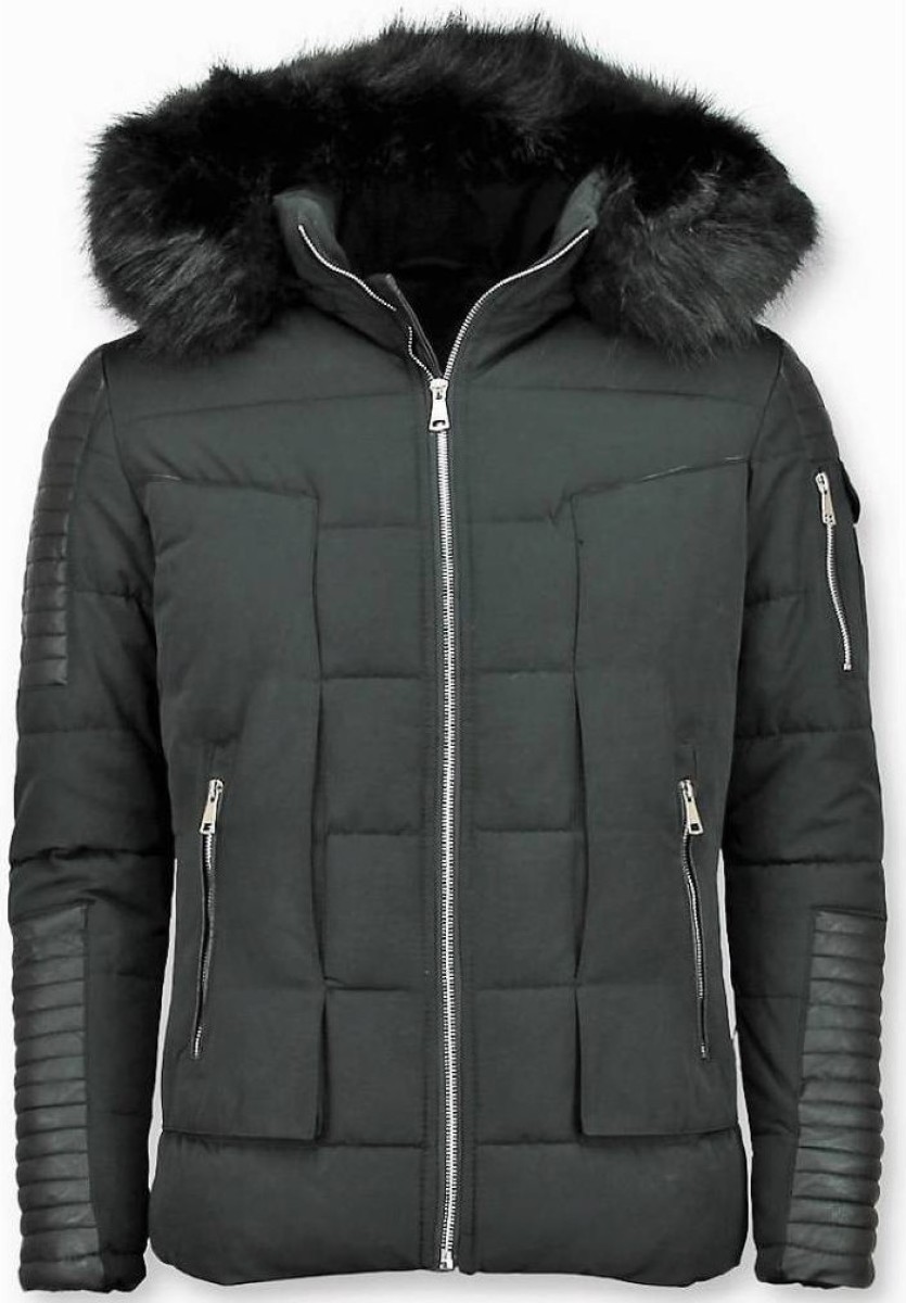 Parka Jas Enos  Korte Winterjas Faux Fur Bontkraag