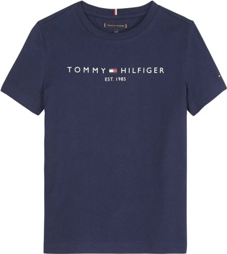 Tommy hilfiger unisex T-shirt van biologisch katoen donkerblauw