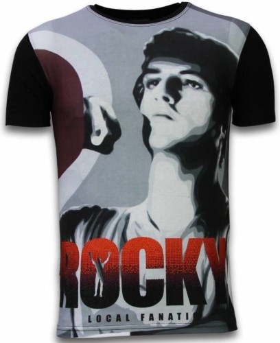 T-shirt Korte Mouw Local Fanatic  Rocky Balboa Digital Rhinestone
