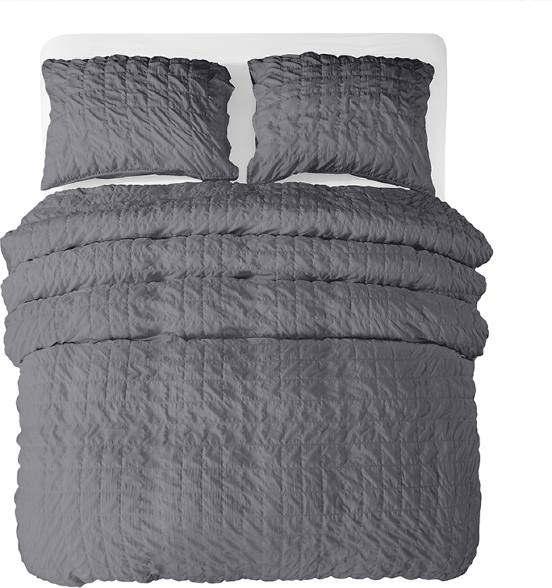 Zensation Exclusive Crispy Oslo Kleur: Antraciet, 140 x 220 cm Dekbedovertrek