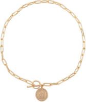 Club Manhattan met goud vergulde ketting Coin T Bar