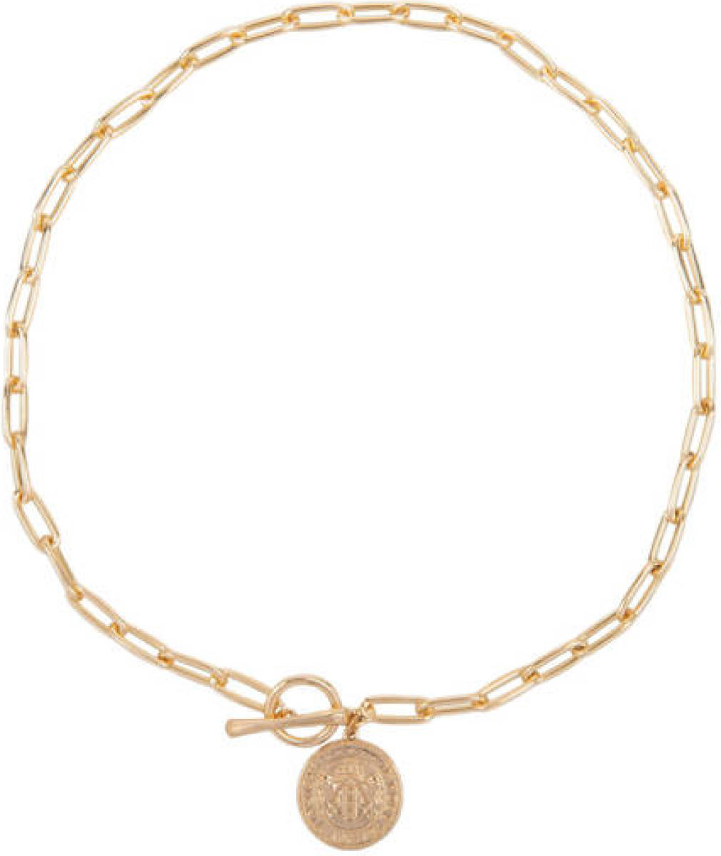 Club Manhattan met goud vergulde ketting Coin T Bar