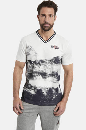 Jan Vanderstorm T-shirt Plus Size met printopdruk wit