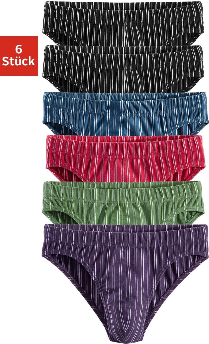le jogger ® Slip met strepen van voorgeverfd garen (6 stuks)