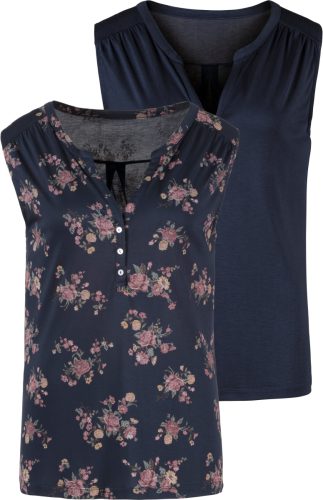 Lascana Tanktop in modieuze blouse-look (Set van 2)