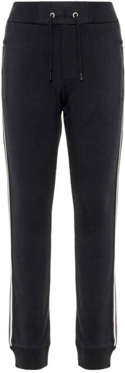 NAME IT KIDS joggingbroek met zijstreep zwart