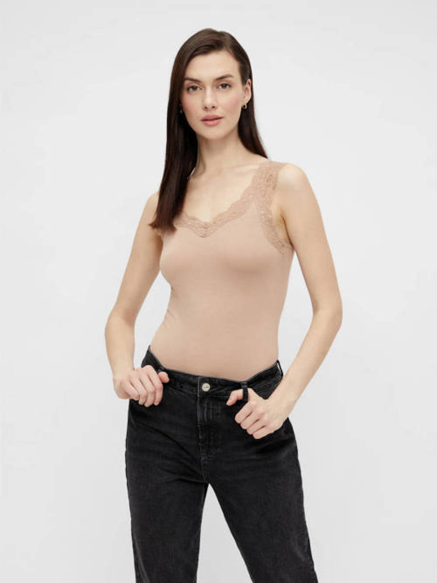 PIECES top PCBARBERA taupe