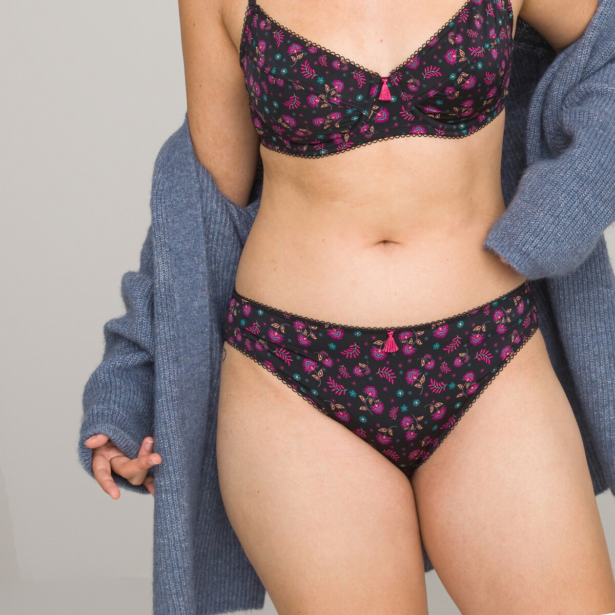 La Redoute Collections Slip in microvezel, bloemenprint