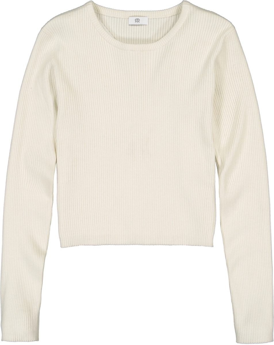 La Redoute Collections Slim trui met ronde hals, geribd fijn tricot