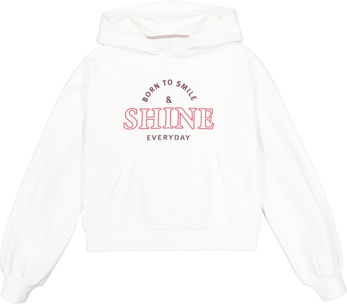 La Redoute Collections Cropped hoodie, tekst vooraan