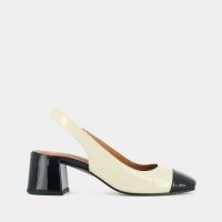 Jonak Leren pumps met open hiel, Adama