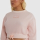 Ellesse Sweater crop Lusso, satijnen patch logo