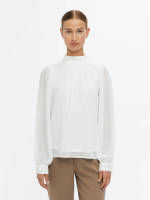 OBJECT top OBJMILA van gerecycled polyester gebroken wit