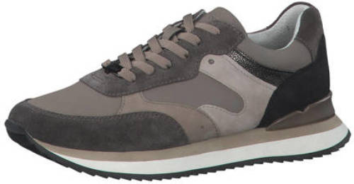 s.Oliver Sinah leren sneakers taupe/multi