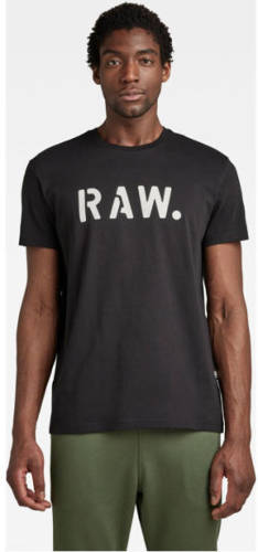 G-star Raw T-shirt Stencil van biologisch katoen black
