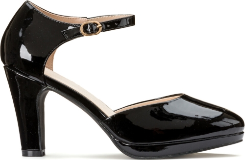 La Redoute Collections Plus Gelakte pumps, brede hak, brede voet 38-45
