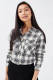 Cache Cache geruite blouse wit/zwart