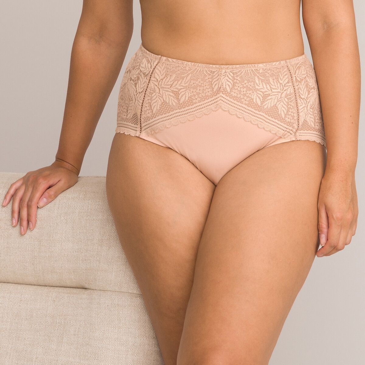 La Redoute Collections Plus Hoge slip in gerecycleerd kant