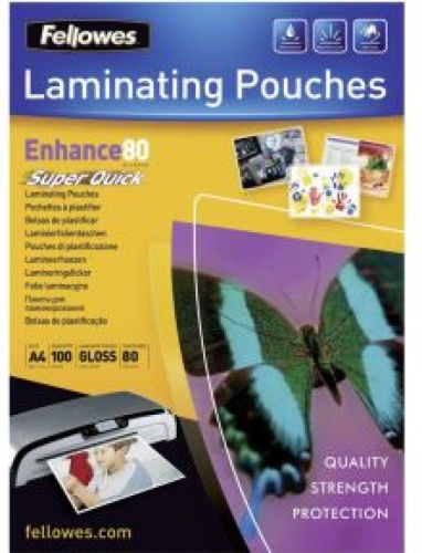 Fellowes Lamineerhoezen SuperQuick 80 mic A4 (100 Stuks)