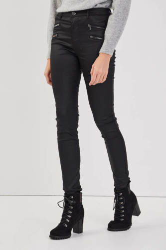 Cache Cache coated high waist skinny jeans zwart