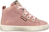 Develab 41602 leren sneakers met dierenprint oudroze
