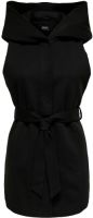 Only Lange Capuchon Gilet Dames Zwart