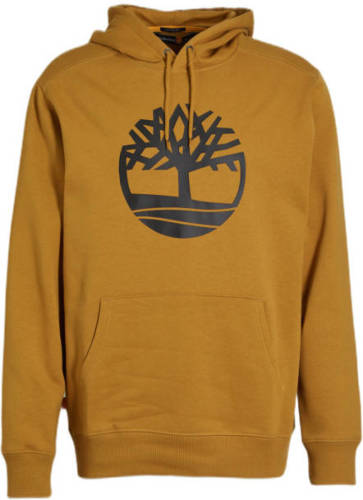 Nelson hoodie met logo cognac