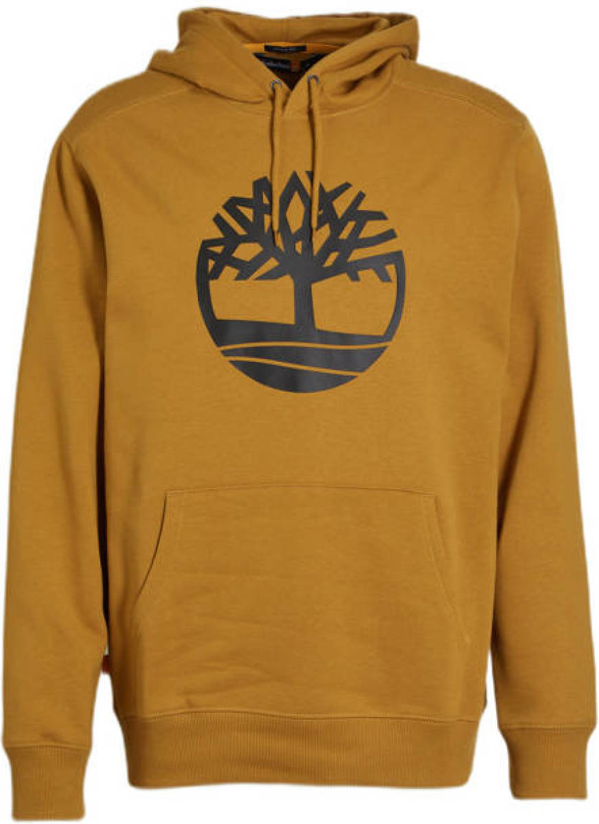 Nelson hoodie met logo cognac