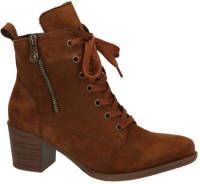 Rieker leren veterboots cognac
