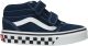 Vans YT Ward V Checker Sidewall Dress Sneaker  Blauw