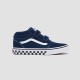Vans YT Ward V Checker Sidewall Dress Sneaker  Blauw