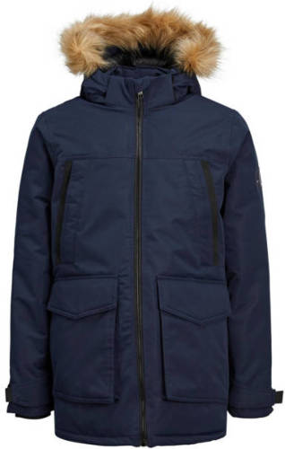 Jack & Jones JUNIOR winterjas JJECRAFT donkerblauw