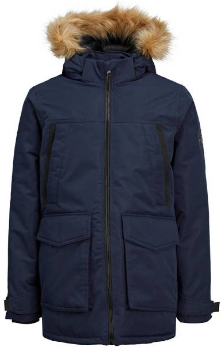 Jack & Jones JUNIOR winterjas JJECRAFT donkerblauw