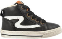 Develab 45667 leren sneakers zwart/wit