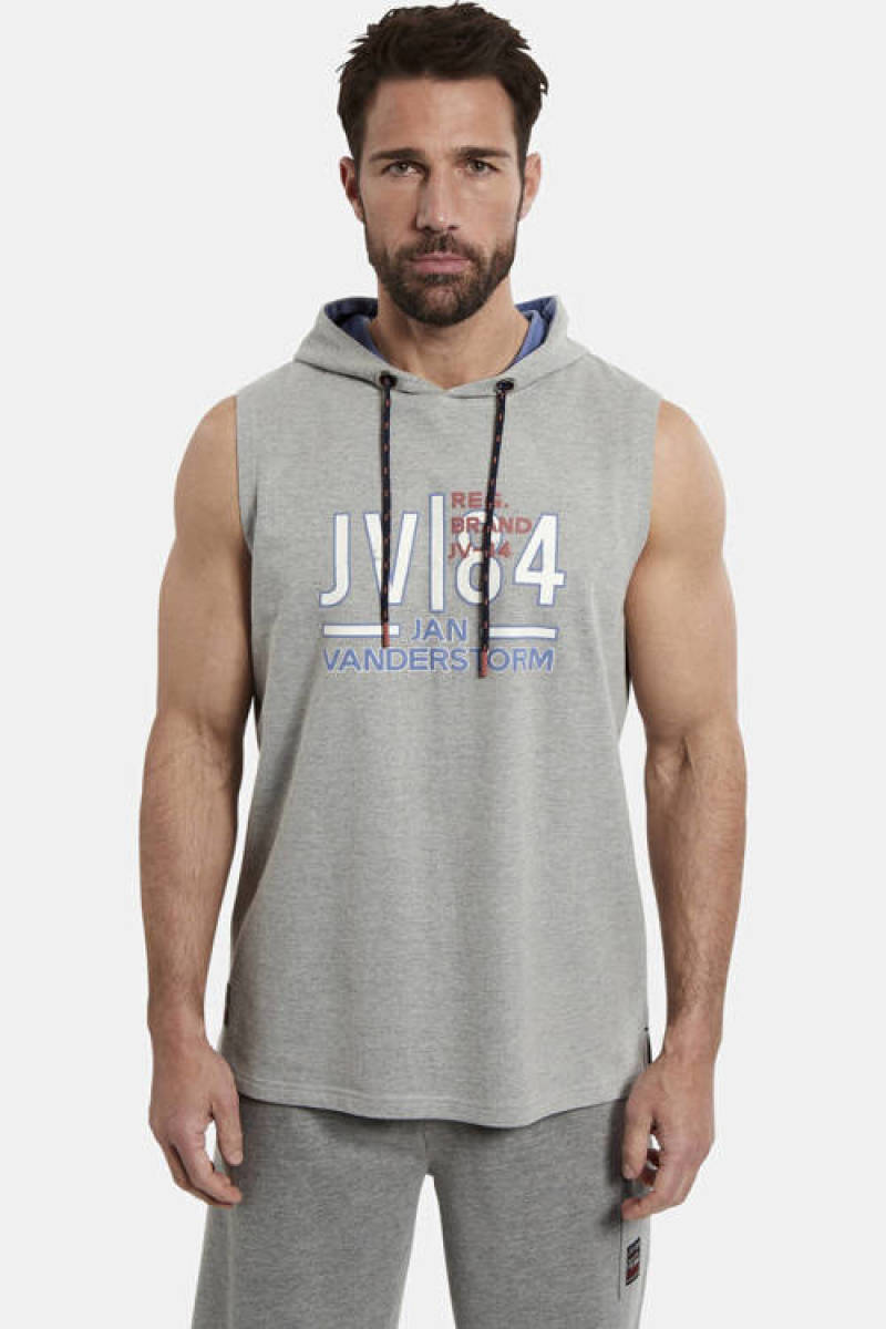 Jan Vanderstorm hoodie LEWI Plus Size grijs