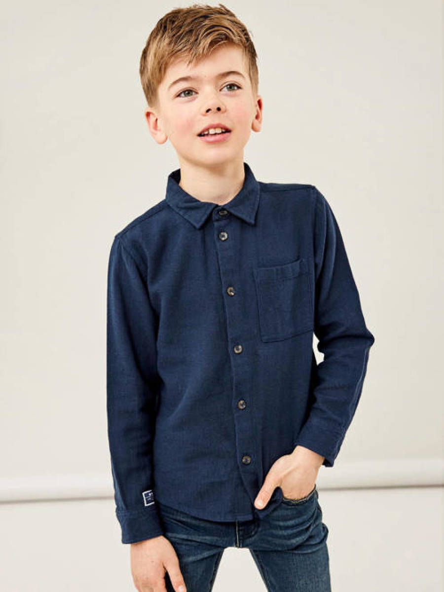 NAME IT KIDS overhemd NKMTYPE donkerblauw