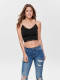 Only crop top ONLVICKY zwart