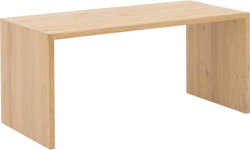 Goossens Bijzettafel Quinze, hout eiken onbewerkt, modern design, 110 x 50 x 50 cm