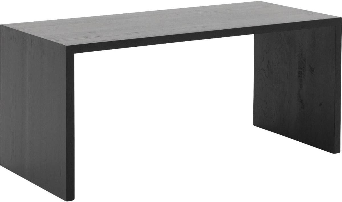 Goossens Bijzettafel Quinze, hout eiken zwart, modern design, 110 x 50 x 50 cm