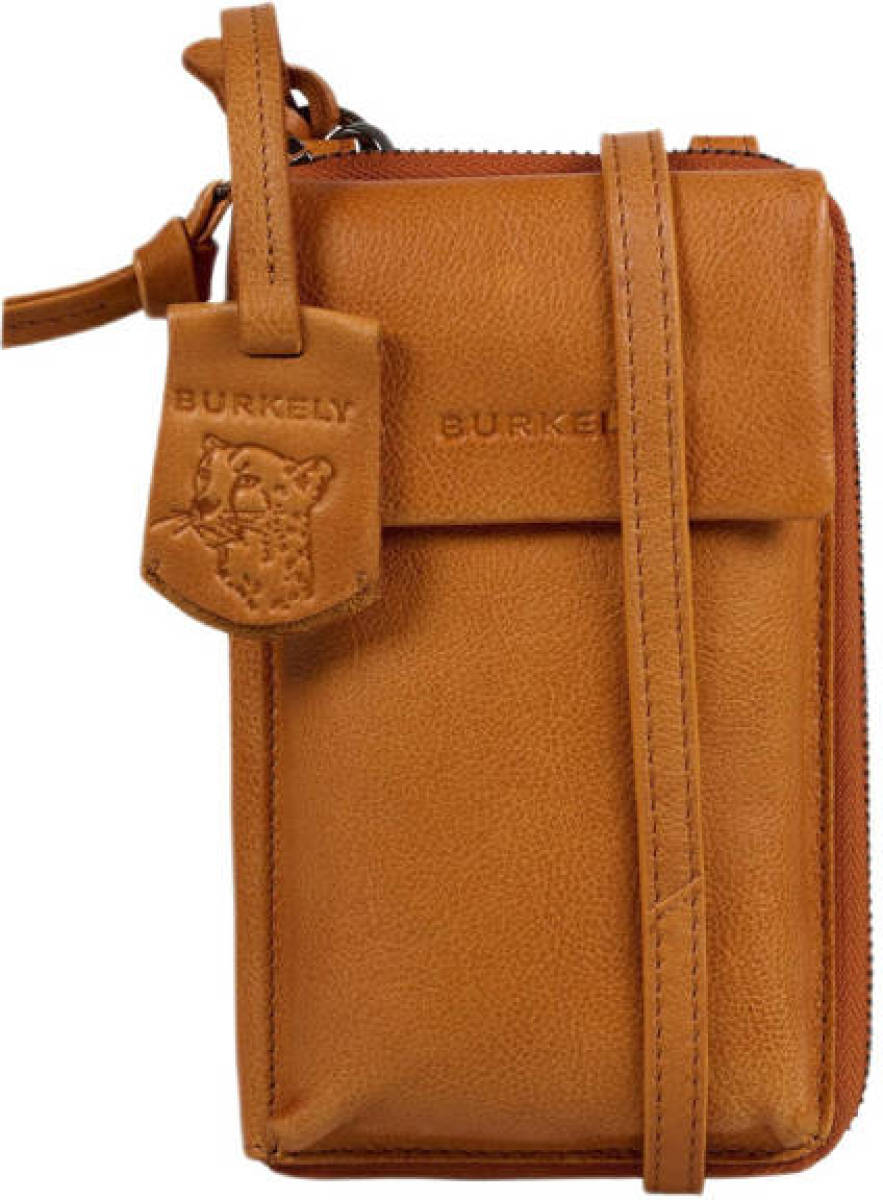 Burkely leren telefoontasje Just Jolie cognac