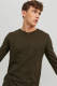 Jack & Jones ESSENTIALS gemêleerde trui JJEEMIL olive night