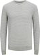 Jack & Jones ESSENTIALS trui JJEATLAS met all over print light grey melange