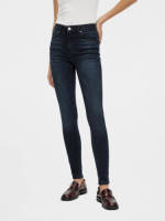 PIECES high waist skinny jeans dark denim